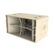 Flat wood cabinet kit SUPERKICK-215, finnish birch plywood 18 mm thick