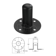 Stand insert for standard diameters (Ø 35 mm), black, steel, Monacor EBH-53