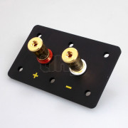 High end speaker terminal, 2 gold plated poles, 4.13 x 7.68 inch