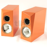 Pair of cabinets (orange high gloss finish) with grilles, for ARA / ARA Be SB Acoustics kit