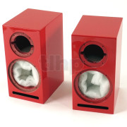 Pair of cabinets (red high gloss finish) without grilles, for Micro C SB Acoustics kit