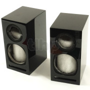 Pair of cabinets (black high gloss finish) without grilles, for Micro SB Acoustics kit