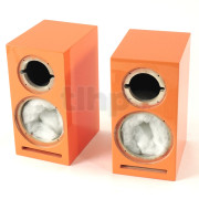 Pair of cabinets (orange high gloss finish) without grilles, for Micro SB Acoustics kit