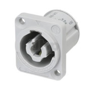 Neutrik NAC3MPXXB-WOT, lockable powerCon chassis, grey, 16A / 250VAC, for power-in with PCB