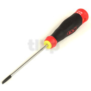 SAM flat screwdriver 4x100 with ergonomic handle, length 201 mm