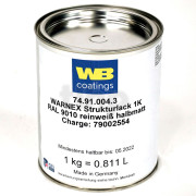 Warnex 1kg professional paint pot white (RAL 9010) textured, special for enclosures, "honeycomb" roller application
