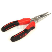 SAM flat and cutting pliers, polished chrome finish, ridges on jaws, length 160 mm, opening 51 mm, hard wire cutting diameter 1.6 mm