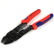 KNIPPEX universal crimping pliers, high resistance steel, length 230 mm, for stripping cables and crimping lugs