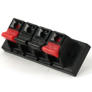 4-way plastic clamp terminal block, rectangular front 69.5x25 mm