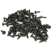 Set of 100 black steel screw, 4,8 diameter, 19 mm lenght, domed cylindrical head