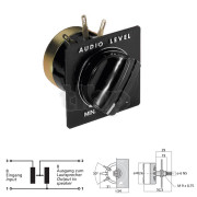 L-Pad attenuator Monacor LP-100-8, mono, 15W, 8 ohm