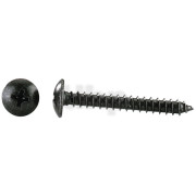 Set of 100 wood black screws, 4.0mm diam., 32mm lenght, halh-round head