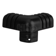 Black plastic corner, 3 legs, 55 x 55 x 37 mm, Monacor MZF-8505