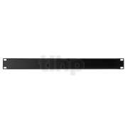 19 inch rack pannel, 1U, black, 1.5 mm steel, Monacor RCP-8701U