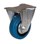 Guitel castor, 80 mm size, fixed type with polyamide blue tyre