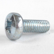 M6 screw, length 16 mm, raised head, cross recess, zinc-plated steel