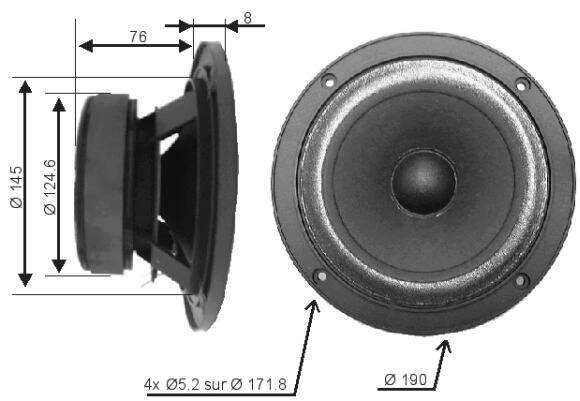 speaker audax 8 inch