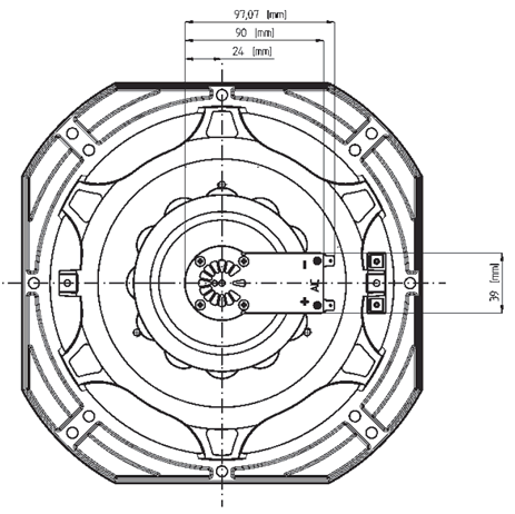 Image Drawing & Mounting (2/2) cone driver Eighteen Sound Speaker 18 Sound 10NMBA520, 8 ohm, 10 inch