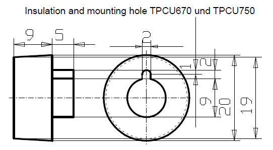 Image Drawing & Mounting (2/2) bornier enceinte Mundorf Set of four M6 insulated terminals (2 red + 2 black), EVO pure copper, connections: external by 6 mm spade lug or banana plug, interior by 6 mm spade lug or solder